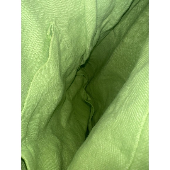 Johnny Was JWLA Green Linen Embroidered Flowers Purse Handbag Tote Bag Crossbody - Picture 6 of 11